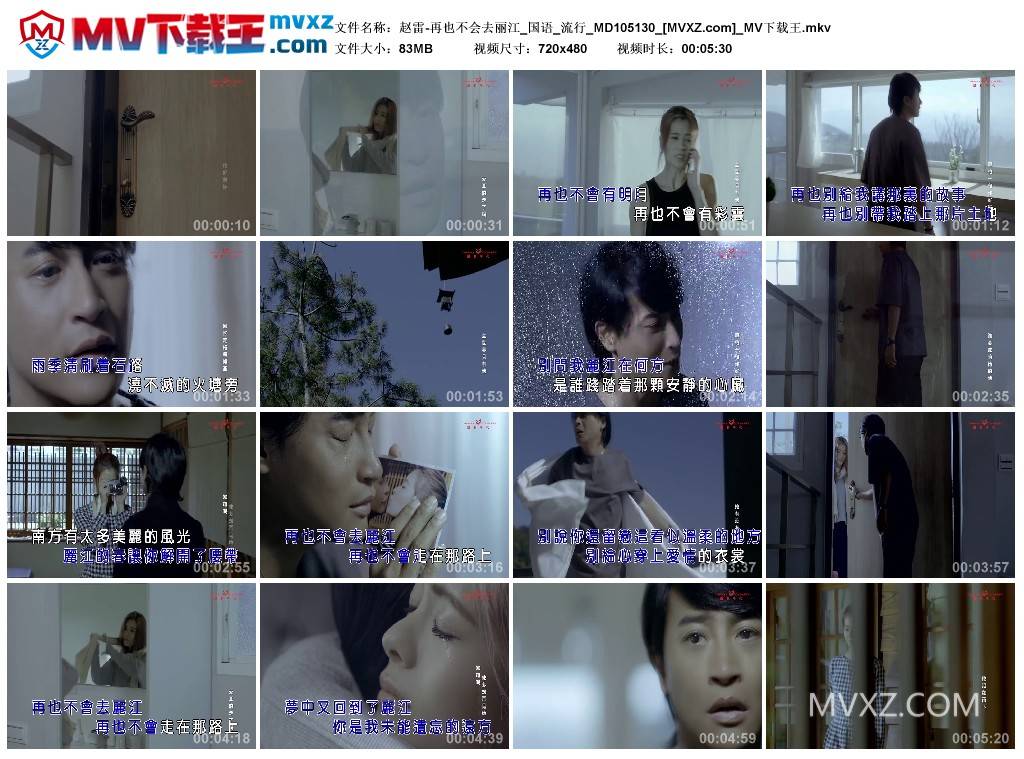 赵雷-再也不会去丽江_国语_流行_MD105130